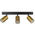 Lampa sufitowa Hudson 3xGU10 Czarno-Złoty MLP0259 Milagro