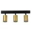 Lampa sufitowa Hudson 3xGU10 Czarno-Złoty MLP0259 Milagro