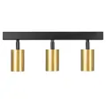 Lampa sufitowa Hudson 3xGU10 Czarno-Złoty MLP0259 Milagro