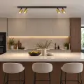 Lampa sufitowa Hudson 4xGU10 Czarno-Złoty MLP0260 Milagro