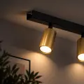 Lampa sufitowa Hudson 4xGU10 Czarno-Złoty MLP0260 Milagro