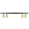 Lampa sufitowa Hudson 4xGU10 Czarno-Złoty MLP0260 Milagro