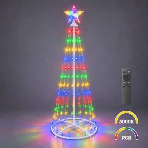 Choinka LED 1,5m 205LED 3000K + RGB IP44 Biały EKSW2924 Eko-Light