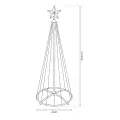 Choinka LED 1,5m 205LED 3000K + RGB IP44 Biały EKSW2924 Eko-Light