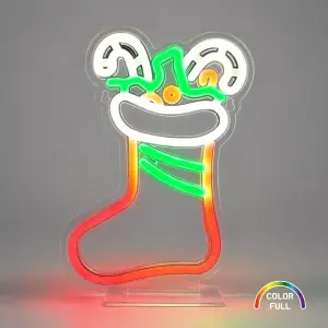 Neon Christmas Socking USB-A EKSW2931 Eko-Light