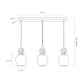 Lampa wisząca Carrara 3xE14 MLP2809 Milagro