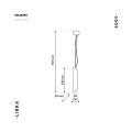 Lampa wisząca w kolorze czarnym LIBRA 1xE14 | MILAGRO BY MACIEJ ZIEŃ