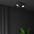 Lampa sufitowa z trzema ruchomymi reflektorkami DIXIE czarna 3xGX53 MLP7601 Milagro