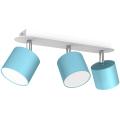 Lampa sufitowa DIXIE niebieskie reflektorki do pokoju chłopca 3xGX53 MLP7606 Milagro