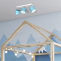 Lampa sufitowa DIXIE niebieskie reflektorki do pokoju chłopca 3xGX53 MLP7606 Milagro