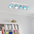 Lampa sufitowa DIXIE reflektorki na listwie niebiesko białe 5xGX53 MLP7608 Milagro