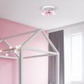 Lampa sufitowa DIXIE okrągła rozeta różowe reflektorki 3xGX53 MLP7612 Milagro