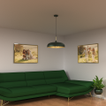 Lampa wisząca LINCOLN GREEN/GOLD 1xE27 | MLP7900 Milagro